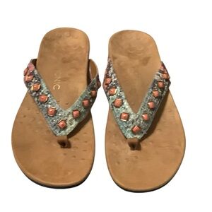 Vionic  snake Embellished & stones‎ Sandals - Tan size 10